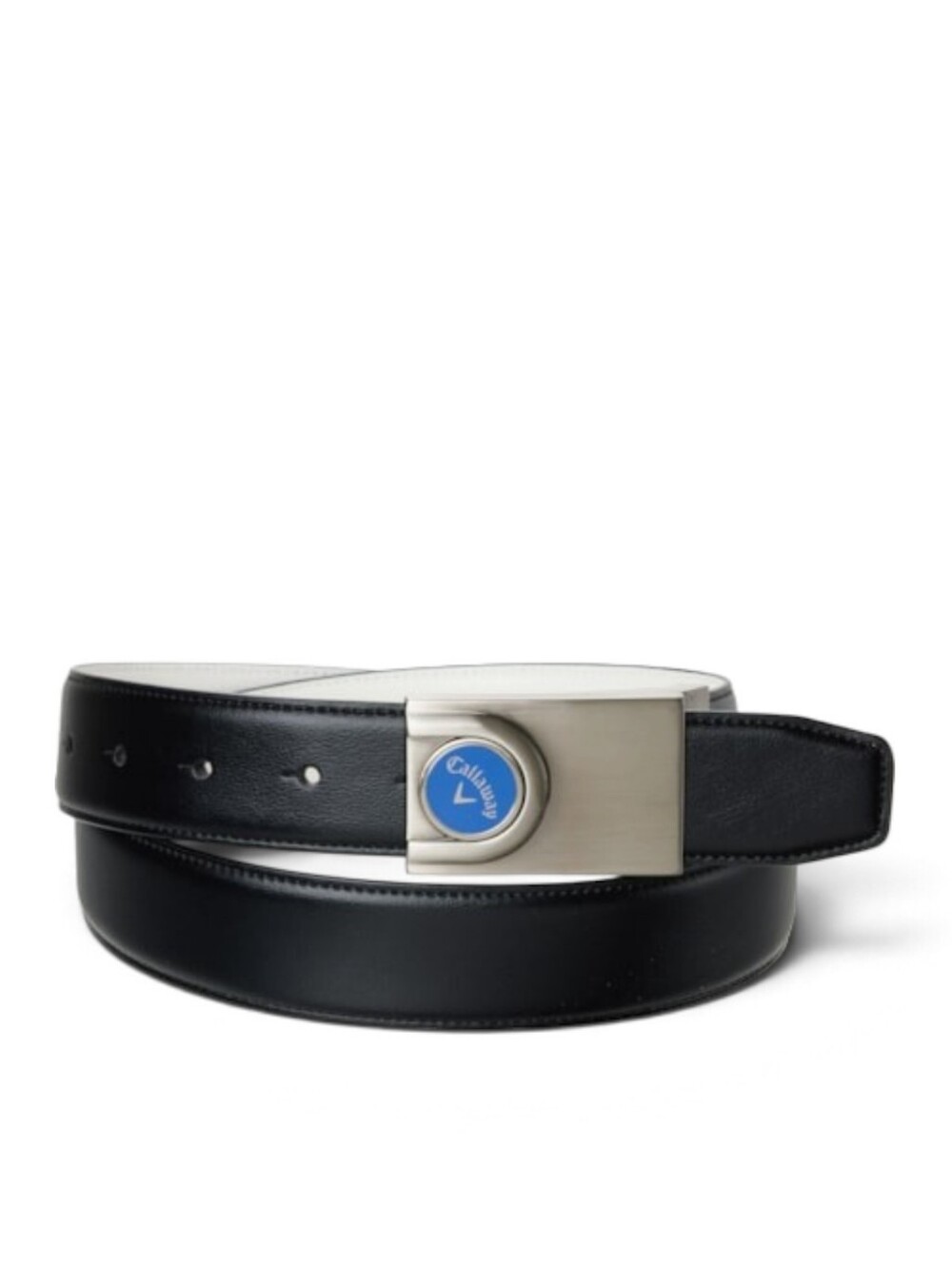 CALLAWAY Swing Tech Ball Marker Golf Leather Belt, REVERSIBLE, Size 36